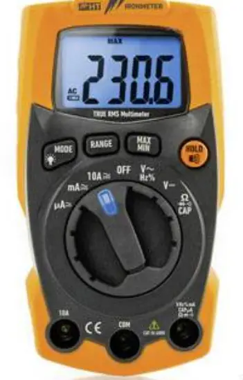HT211 Handheld Multimeter Digital CAT III 600 V Display.