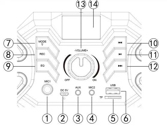 TENMIYA RS-A66 Portable Bluetooth Speakers 30W Loud Outdoor Speakers with Subwoofer 1