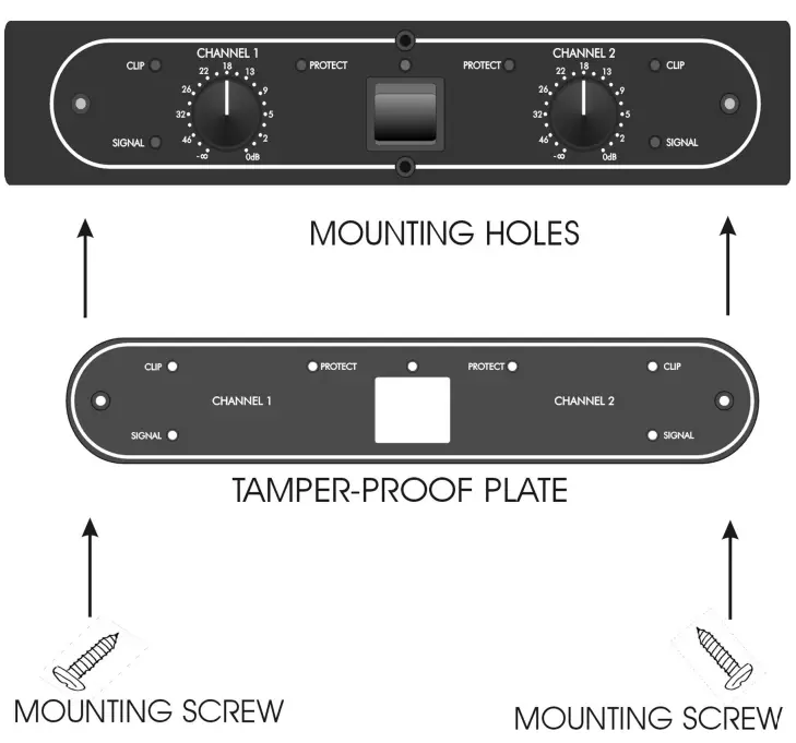 artproaudio SLA-2 TWO CHANNEL STUDIO LINEAR AMPLIFIER - Security cover