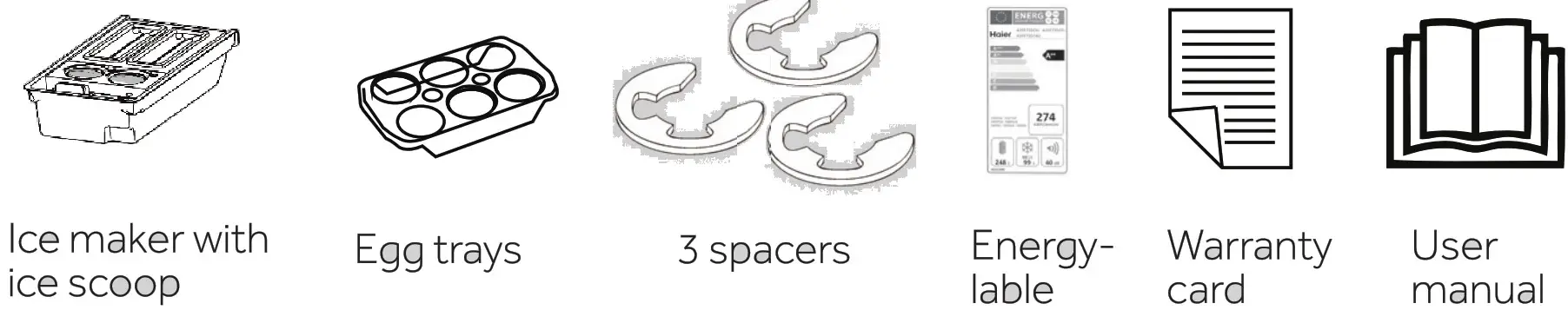 Haier HTF-456DM6 Refrigerator Freezer - accressics