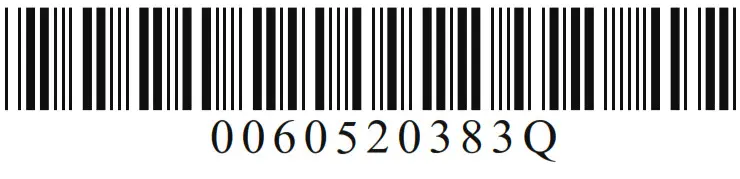 Haier HTF-456DM6 Refrigerator Freezer - bar code