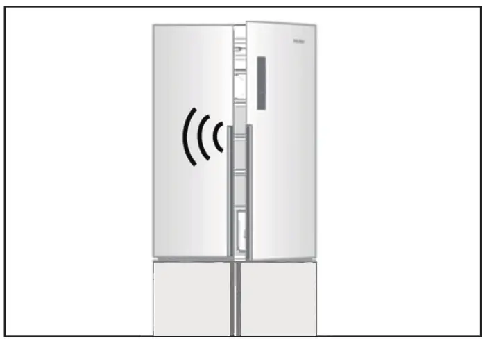 Haier HTF-456DM6 Refrigerator Freezer - door opening