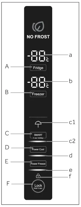 Haier HTF-456DM6 Refrigerator Freezer - remote control
