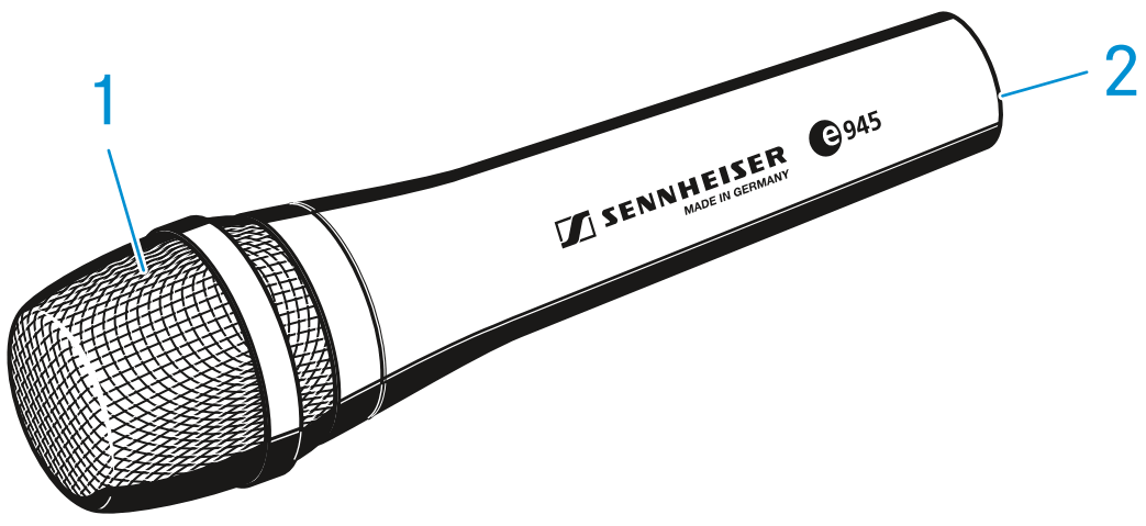 SENNHEISER E 945 Dynamic Vocal Microphone - FIG 1