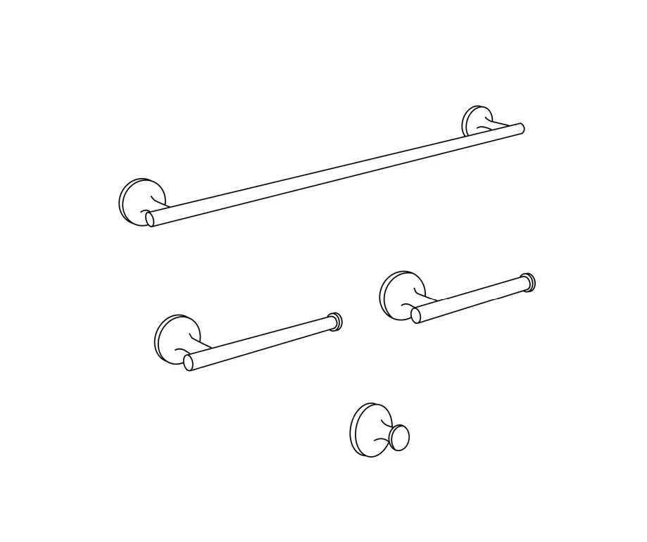 Forclover Hat-a7101-bn 4-piece Bath Hardware Set With Towel Bar User Manual Forclover Hat-a7101-bn 4-piece Bath Hardware Set With Towel Bar User Manual