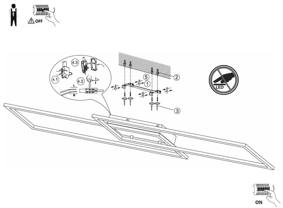 Paul Neuhaus 8194-55 Lucande LED Ceiling Light - fig 1