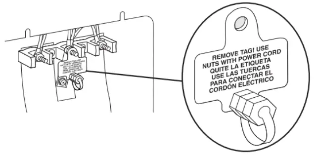 Whirlpool WEE750H0HZ 30 Inch Slide In Electric Range - plastic tag