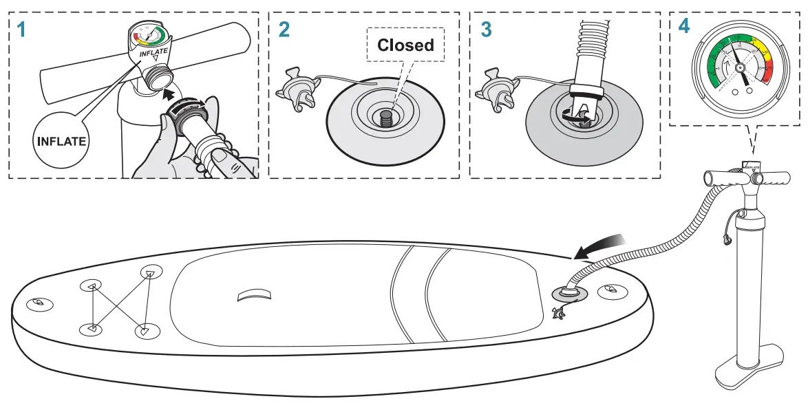 Holoana Inflatable SUP Board Pump-tips 3