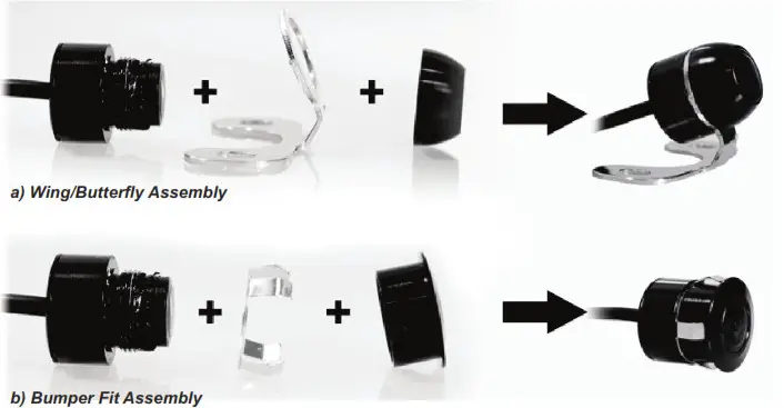 axis JS043K Rearview Mirror MonitorCamera - CAMERA ASSEMBLY OPTIONS
