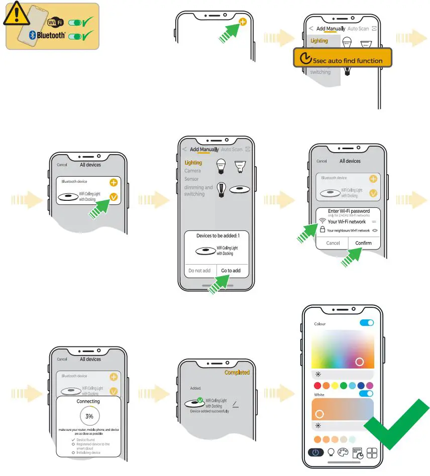 idinio 0140148 Smart Ceiling Light User Guide - Add Device