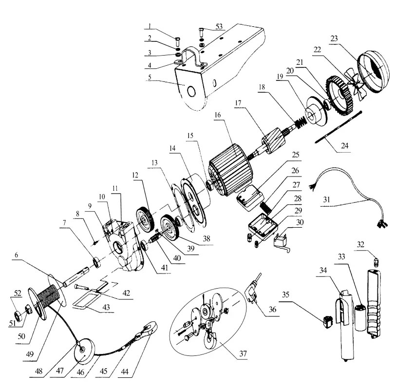 PITTSBURGH-AUTOMOTIVE-62854-Remote-Controlled-Electric-Hoist-FIG-7