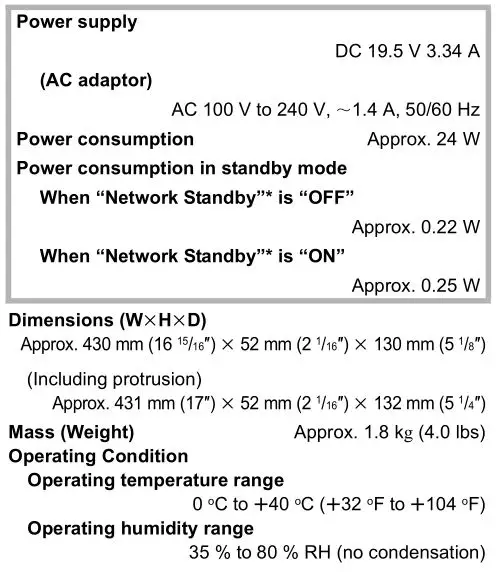 SoundSlayer Speaker System SC-HTB01 - GENERAL Specifications
