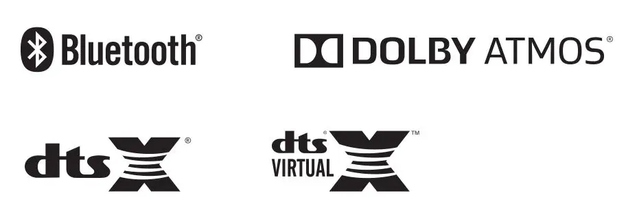 SoundSlayer Speaker System SC-HTB01 - License Logos