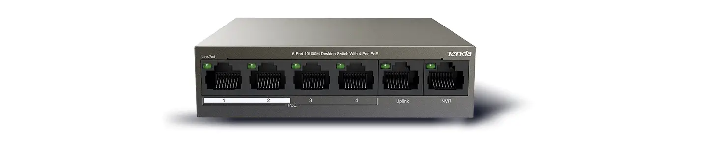 Tenda Tef1106p-4-63w 6-port 10-100m Desktop Switch With 4-port Poe Installation Guide