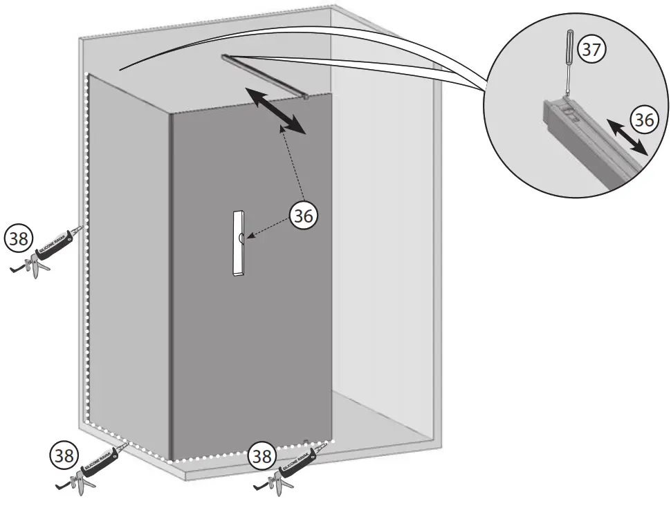RAVAK GW1CG4C00Z1 Walk-In Corner Shower - 10