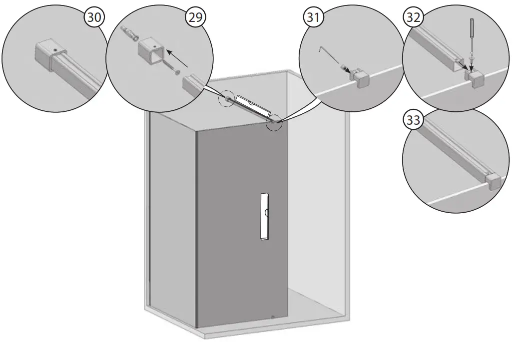 RAVAK GW1CG4C00Z1 Walk-In Corner Shower - 12