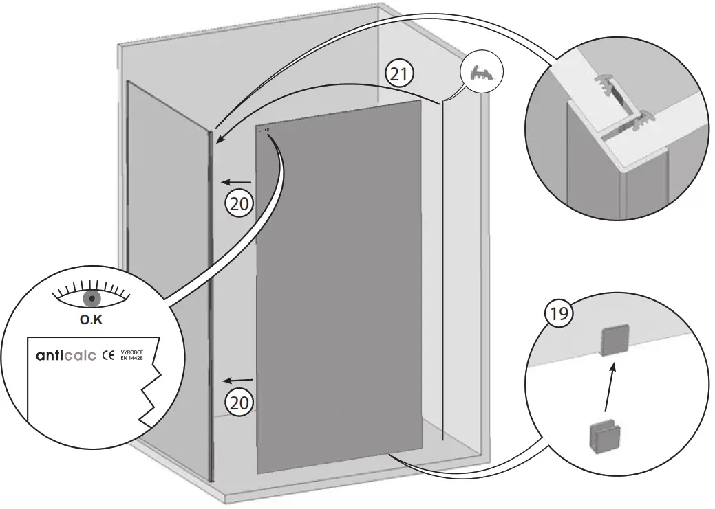 RAVAK GW1CG4C00Z1 Walk-In Corner Shower - 7