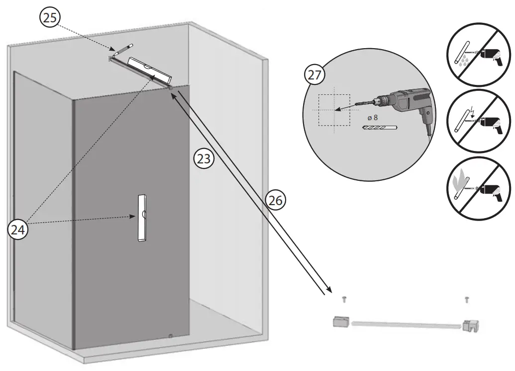RAVAK GW1CG4C00Z1 Walk-In Corner Shower - 8