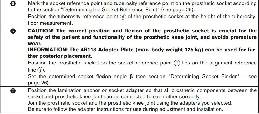 ottobock 3R80 Modular Knee Joint Instruction Manual - Bench Alignment