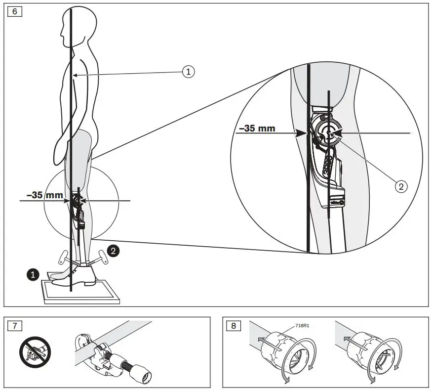 ottobock 3R80 Modular Knee Joint Instruction Manual - Fig 6,7,8