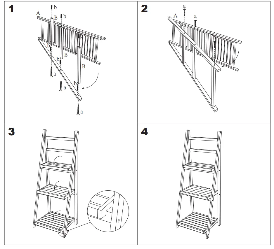 welltime 12236261-66706211 Bamboo Shelf 3 Shelves - Fig 2