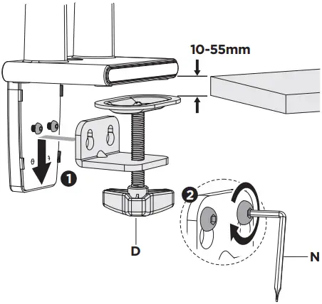 amer mounts HYDRA2A Counterbalance Monitor Arm B01_2