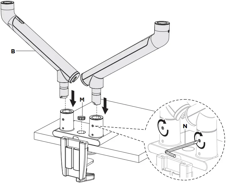 amer mounts HYDRA2A Counterbalance Monitor Arm B02_1