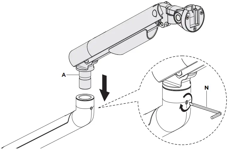 amer mounts HYDRA2A Counterbalance Monitor Arm B02_2