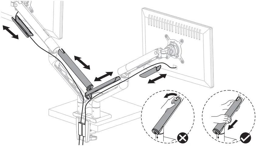 amer mounts HYDRA2A Counterbalance Monitor Arm B06
