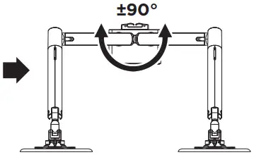 amer mounts HYDRA2A Counterbalance Monitor Arm B07b
