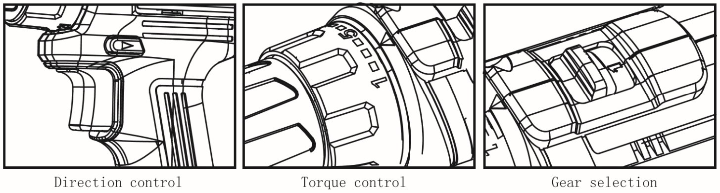 HYCHIKA DD18F Cordless Compact 38 in Drilriver kit - Direction Control