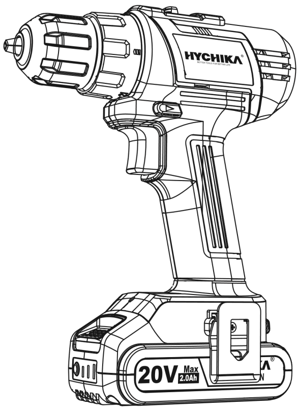 HYCHIKA DD18F Cordless Compact 38 in Drilriver kit