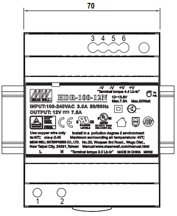 Mechanical Specification diagram