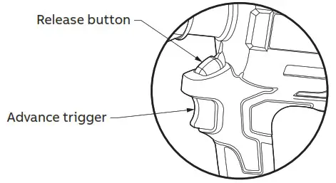 ABB TBM62PCR LI Hydraulic Compression Tool - Switch operation 1