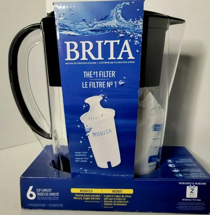 Brita 60258360363 Space Saver BPA Free Water Pitcher