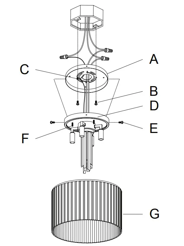 Hunter 19690 4 Light Flush Mount