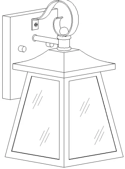 Uolfin 5069504 1-Light 10-in Matte Black Lantern-fig1