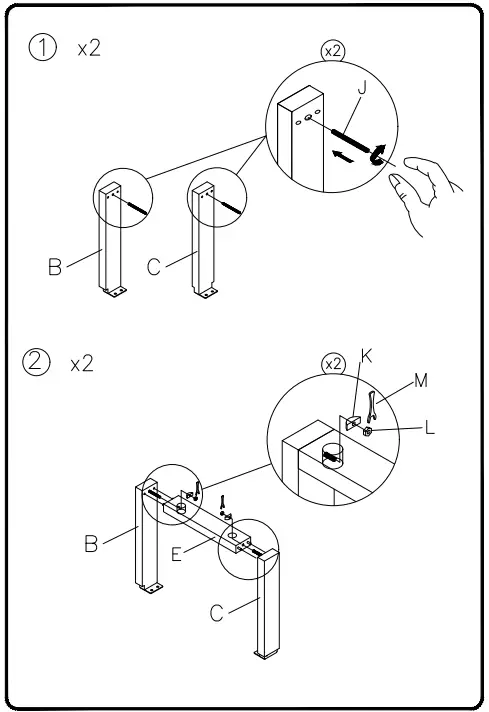 ASHLEY T471-4 Console Table-FIG3