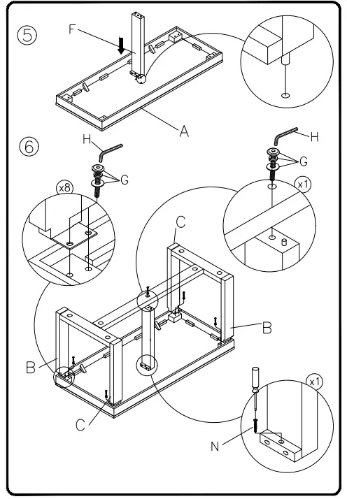 ASHLEY T471-4 Console Table-FIG5