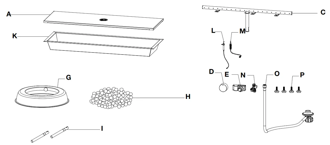 HOME DECORATORS COLLECTION 52537 48 Inch Envirostone Gas Fire Pit - Figure 11