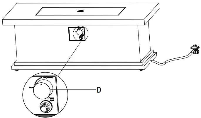 HOME DECORATORS COLLECTION 52537 48 Inch Envirostone Gas Fire Pit - Figure 4