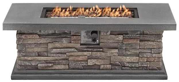 HOME DECORATORS COLLECTION 52537 48 Inch Envirostone Gas Fire Pit