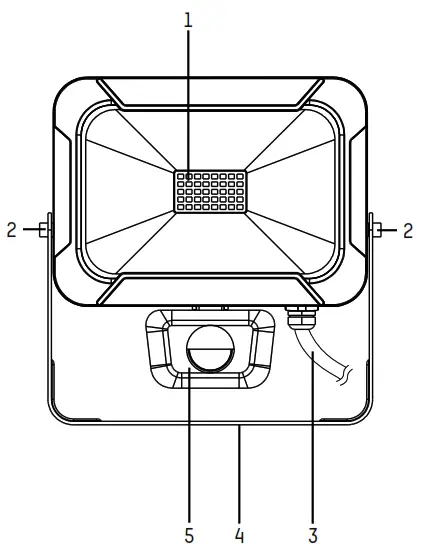ANSMANN WFL800S Wall Floodlight With Sensor - Figure 1
