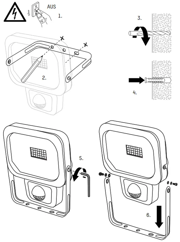 ANSMANN WFL800S Wall Floodlight With Sensor - Figure 2