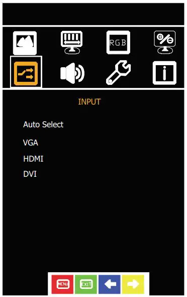 iTECH ECHW2400HDWT2 Chassis LCD Display User Manual - INPUT