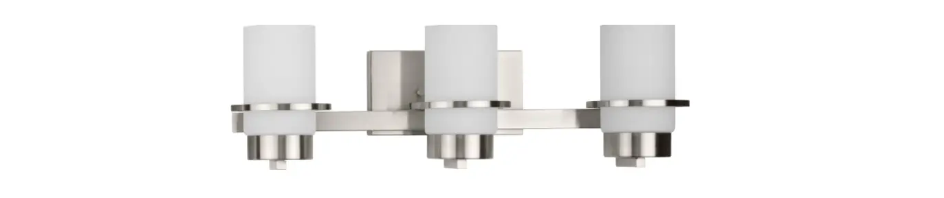 Progress Lighting P300415-009 Reiss Collection Three Light Modern Farmhouse Brushed Nickel Vanity Light Owner's Manual Progress Lighting P300415-009 Reiss Collection Three Light Modern Farmhouse Brushed Nickel Vanity Light Owner's Manual