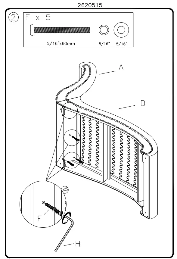 ASHLEY 2620515 Room Harriotte Chaise - Fig 1