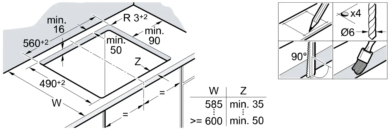 BOSCH-PKE611CA1E-Black-Ceramic-Glass-Electric-Hob-assembly