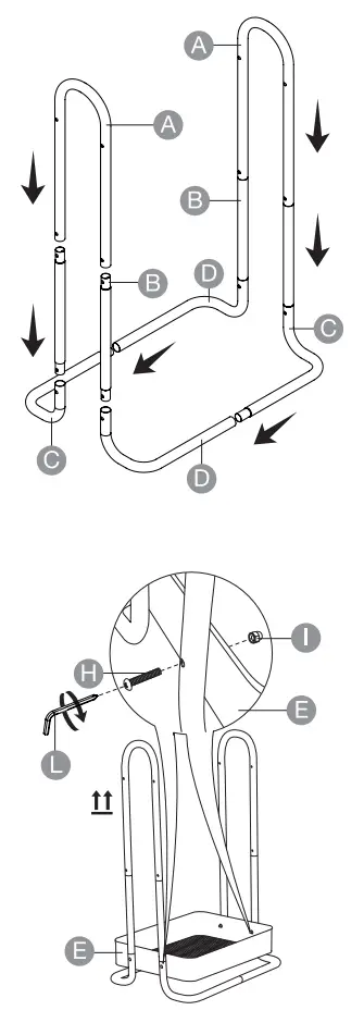 mazon basics B07V126F2D 3 Tier Rolling Utility or Kitchen Cart - Fig 1