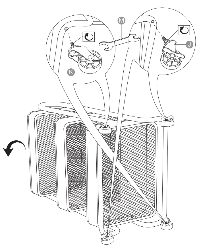 mazon basics B07V126F2D 3 Tier Rolling Utility or Kitchen Cart - Fig 3